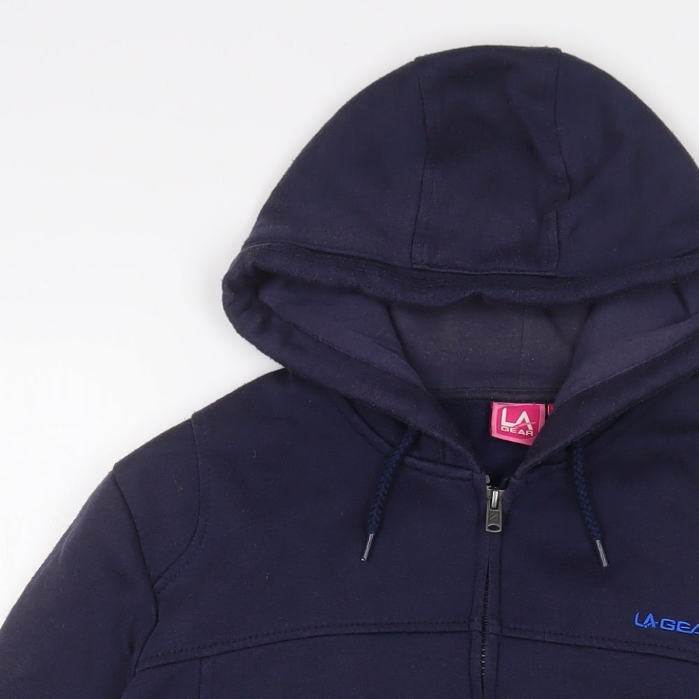 Womens UK Size 18 LA Gear Blue Full Zip Hoodie
