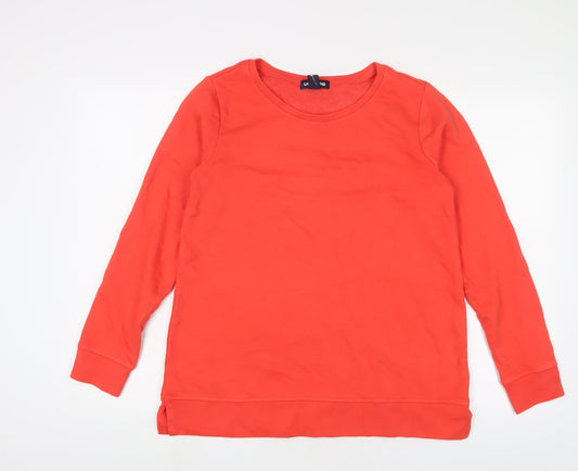Womens UK Size 10 Lands' End Orange Pullover Sweatshirt
