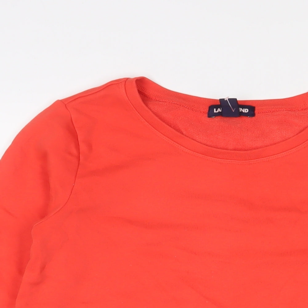 Womens UK Size 10 Lands' End Orange Pullover Sweatshirt