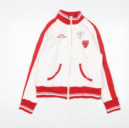 Lotto Girls Red Cotton Full Zip Sweatshirt Size 15-16 Years Zip