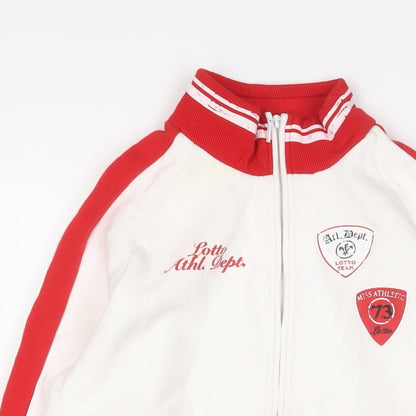 Lotto Girls Red Cotton Full Zip Sweatshirt Size 15-16 Years Zip