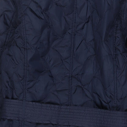 Womens UK Size M Lands' End Blue Quilted Coat