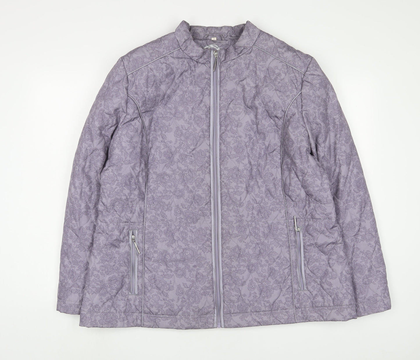 Womens UK Size 20 Anna Rose Purple Puffer Jacket