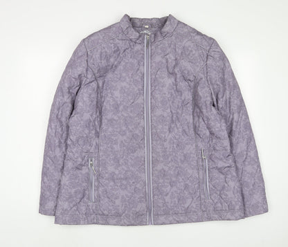 Womens UK Size 20 Anna Rose Purple Puffer Jacket