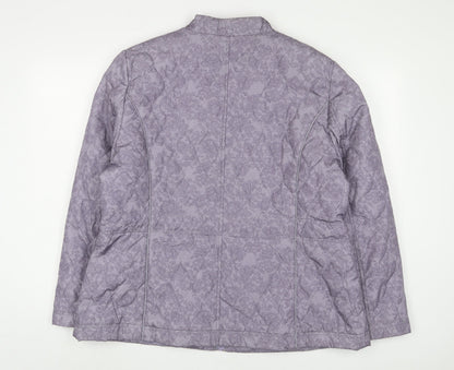 Womens UK Size 20 Anna Rose Purple Puffer Jacket
