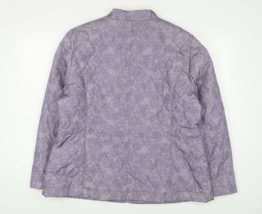 Womens UK Size 20 Anna Rose Purple Puffer Jacket