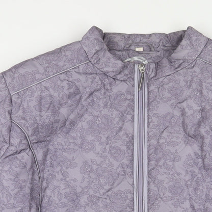 Womens UK Size 20 Anna Rose Purple Puffer Jacket
