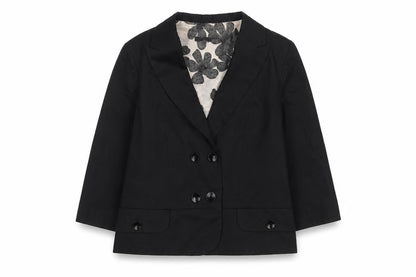 Anna Molinari Womens Black Jacket Blazer Size 14 Button