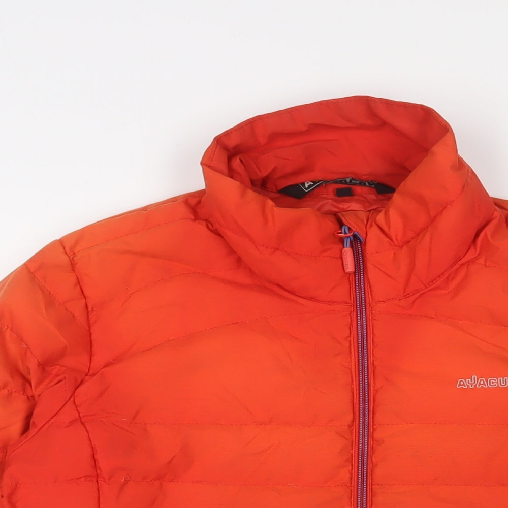 Ayacucho Mens Orange Puffer Jacket Jacket Size M Zip