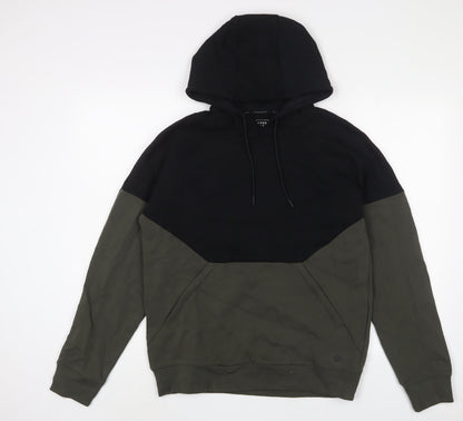 Goodmove Mens Green Cotton Pullover Hoodie Size S