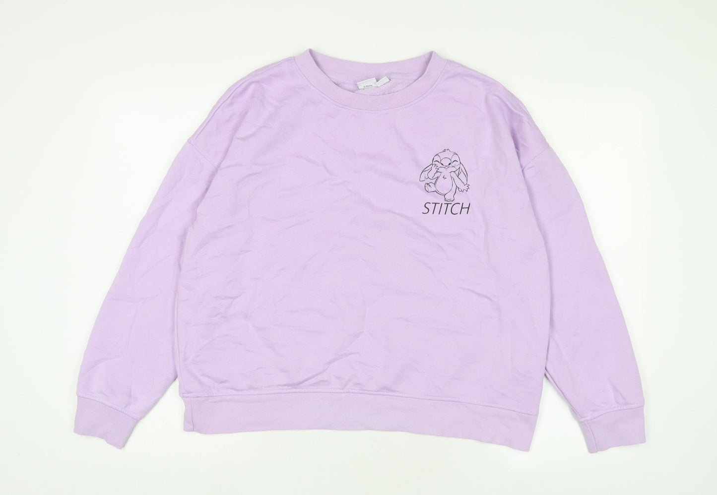 Womens UK Size M Disney Purple Pullover Sweatshirt