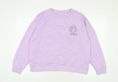 Womens UK Size M Disney Purple Pullover Sweatshirt