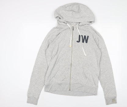 Womens UK Size 14 Jack Wills Grey Full Zip Hoodie