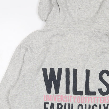 Womens UK Size 14 Jack Wills Grey Full Zip Hoodie