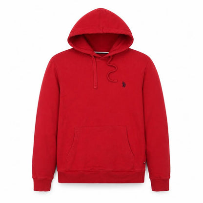 U.S. Polo Assn. Mens Red Cotton Pullover Hoodie Size S