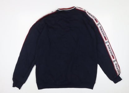US Athletic Mens Blue Cotton Pullover Sweatshirt Size M - Logo, Embroidered