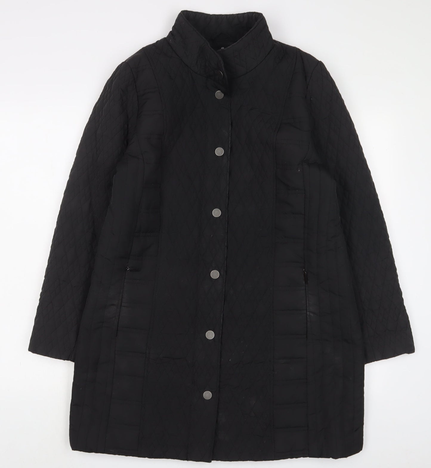 Womens UK Size 14 TIGI Black Quilted Coat