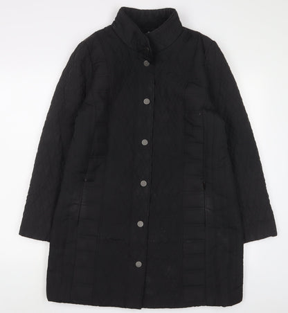 Womens UK Size 14 TIGI Black Quilted Coat
