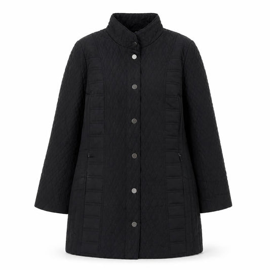 Womens UK Size 14 TIGI Black Quilted Coat