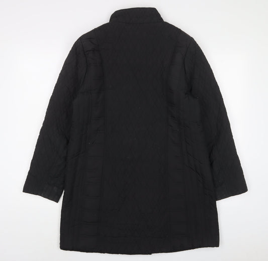 Womens UK Size 14 TIGI Black Quilted Coat
