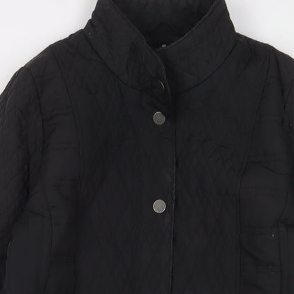 Womens UK Size 14 TIGI Black Quilted Coat