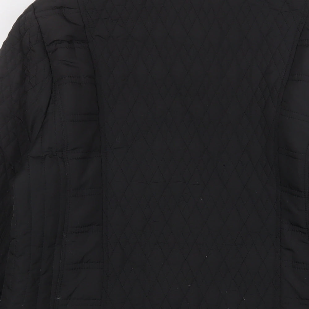 Womens UK Size 14 TIGI Black Quilted Coat