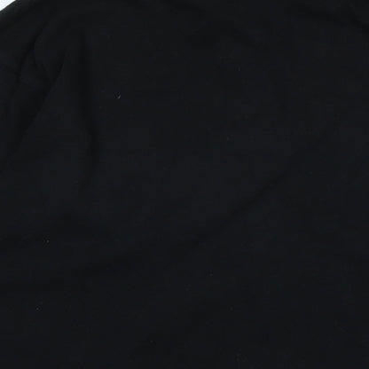 Nuttalls Mens Black Cotton Polo Size L Collared Button - New Zealand