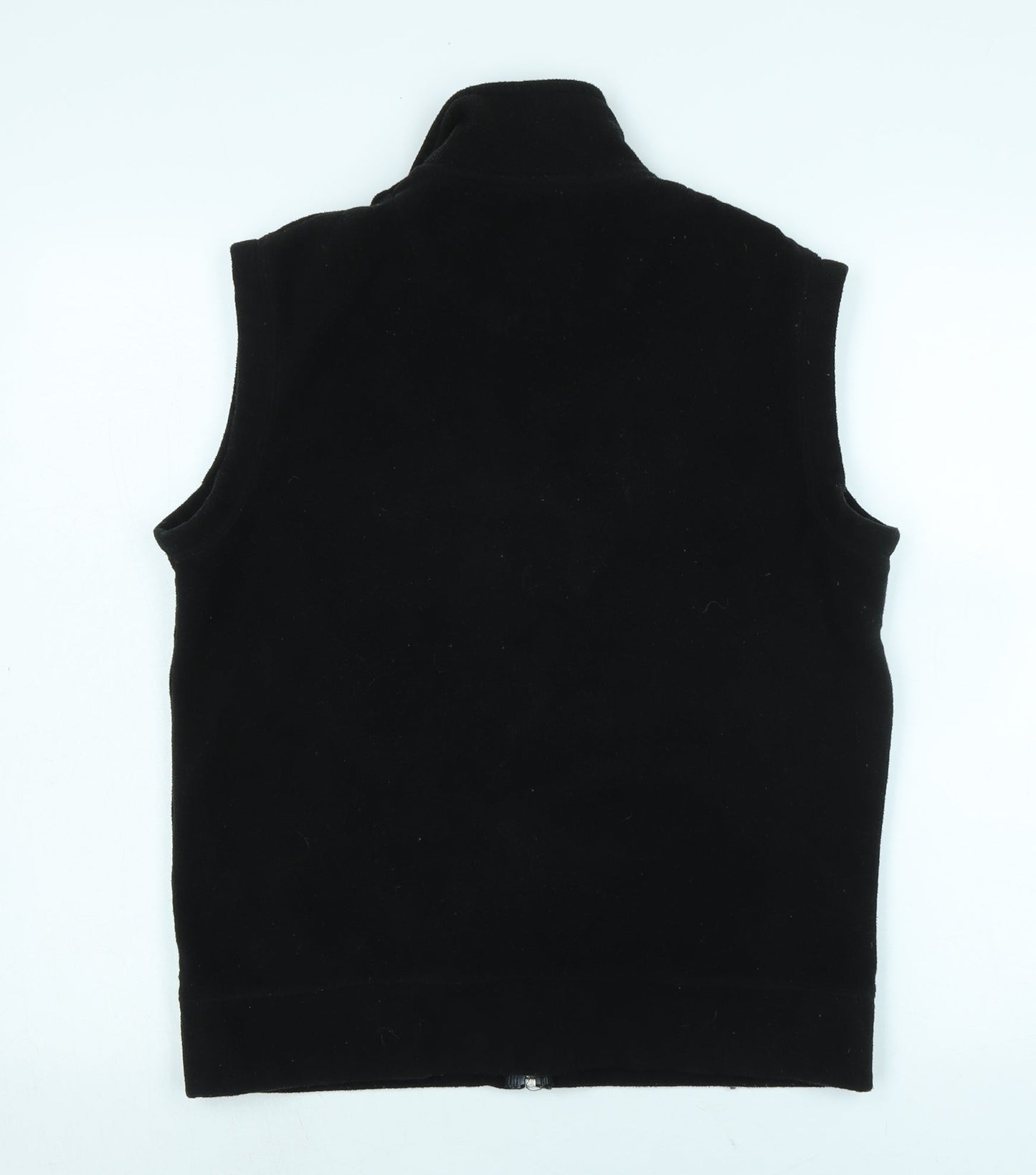 Royal Tag Womens Black Gilet Waistcoat Size M Zip - Logo