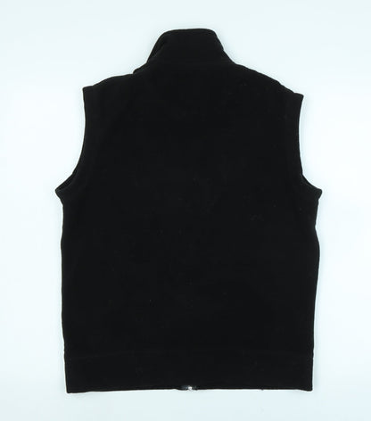 Royal Tag Womens Black Gilet Waistcoat Size M Zip - Logo