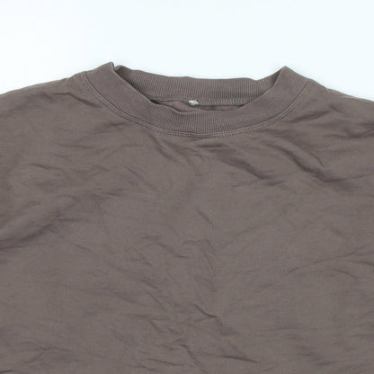 Hllit Womens Brown Cotton Pullover Sweatshirt One Size - Logo