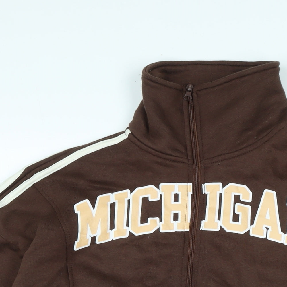 I SAW IT FIRST Womens Brown Jacket Size 10 Zip - Michigan