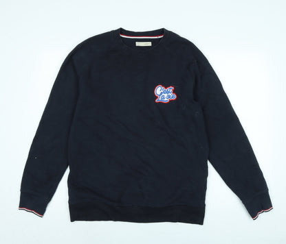 celio* Womens Blue Cotton Pullover Sweatshirt Size M - C'est La vie