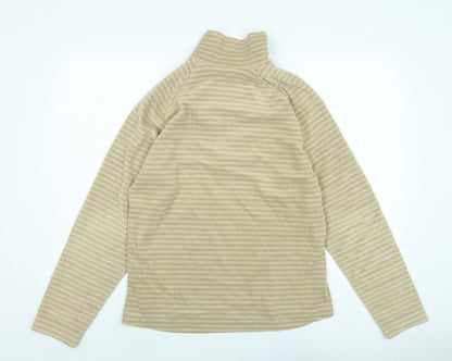 Hawkshead Womens Beige High Neck Polyester Pullover Jumper Size S - Logo