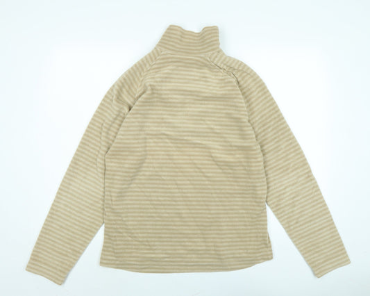 Hawkshead Womens Beige High Neck Polyester Pullover Jumper Size S - Logo