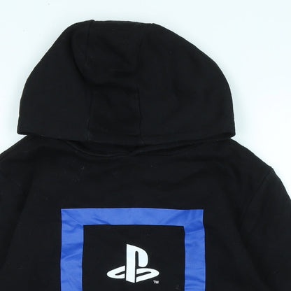 PlayStation Boys Black Polyester Pullover Hoodie Size 9-10 Years - AOXO