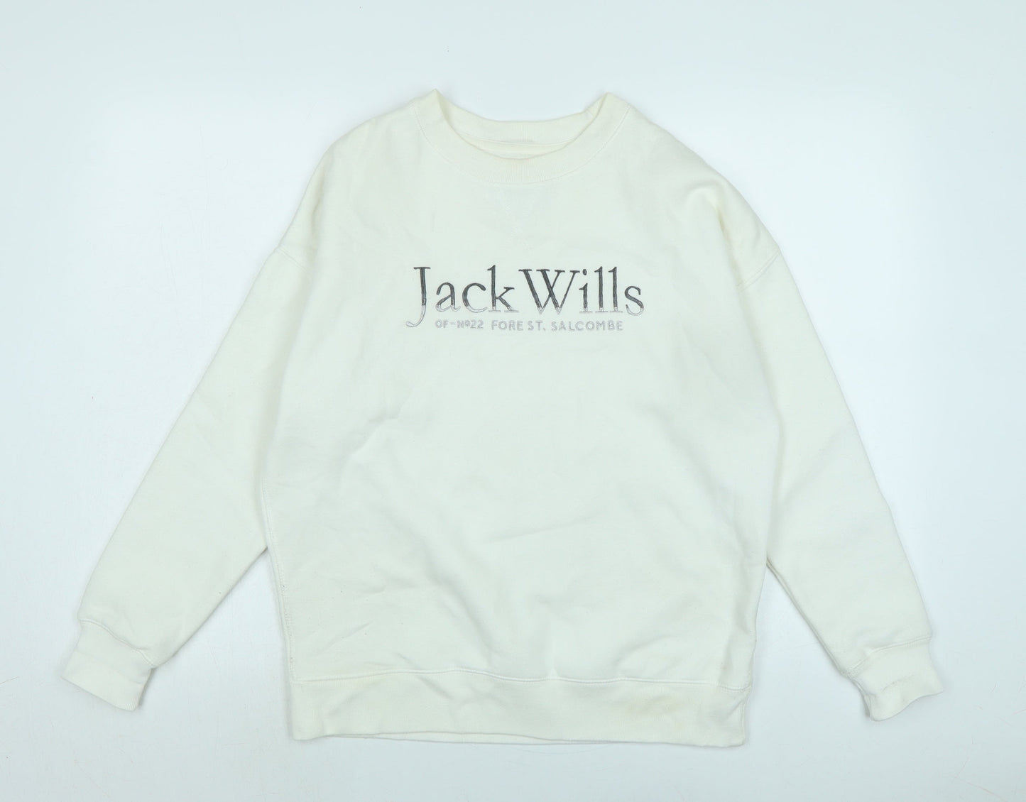 Womens UK Size 8 Jack Wills Ivory Pullover Sweatshirt