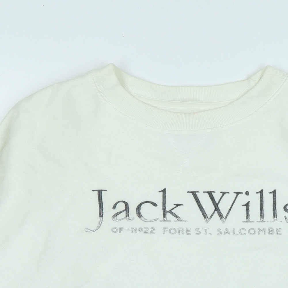 Womens UK Size 8 Jack Wills Ivory Pullover Sweatshirt