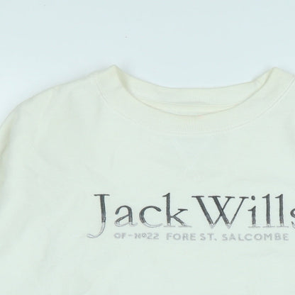 Womens UK Size 8 Jack Wills Ivory Pullover Sweatshirt