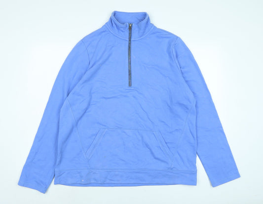 Womens UK Size XL Lands End Blue Pullover Sweatshirt