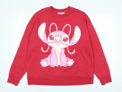 Womens UK Size M Disney Red Pullover Sweatshirt