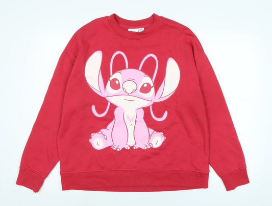 Womens UK Size M Disney Red Pullover Sweatshirt