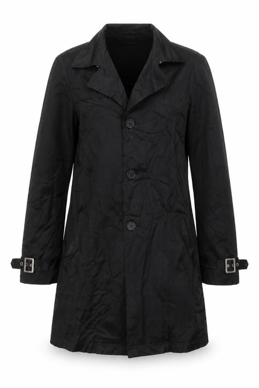 Womens UK Size 10 United Colors of Benetton Black Trench Coat