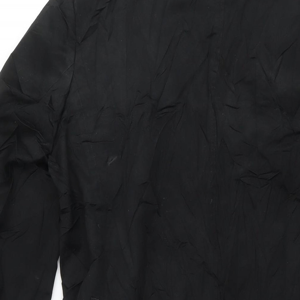 Womens UK Size 10 United Colors of Benetton Black Trench Coat