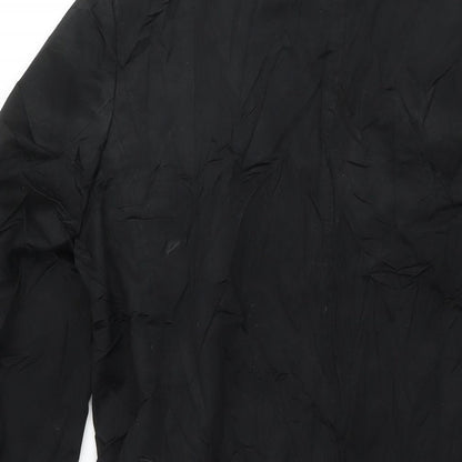Womens UK Size 10 United Colors of Benetton Black Trench Coat