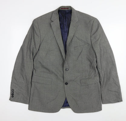 Mens UK Size 42 Burton Regular Grey Suit Jacket