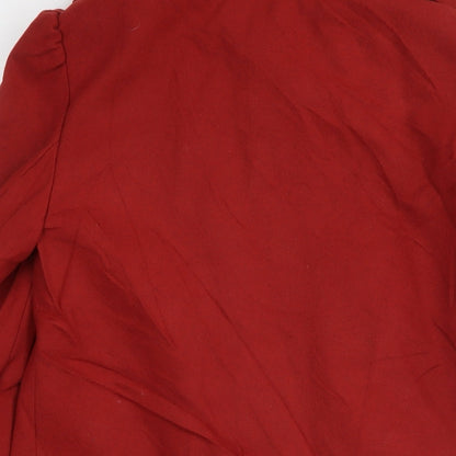 Womens UK Size 10 French Connection Red Overcoat