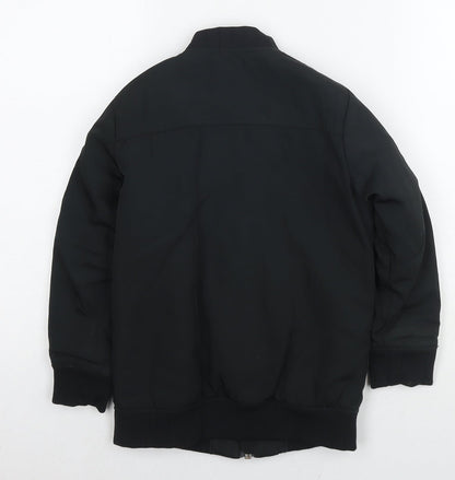 Back view of Next boys’ black jacket, size 6, years zip