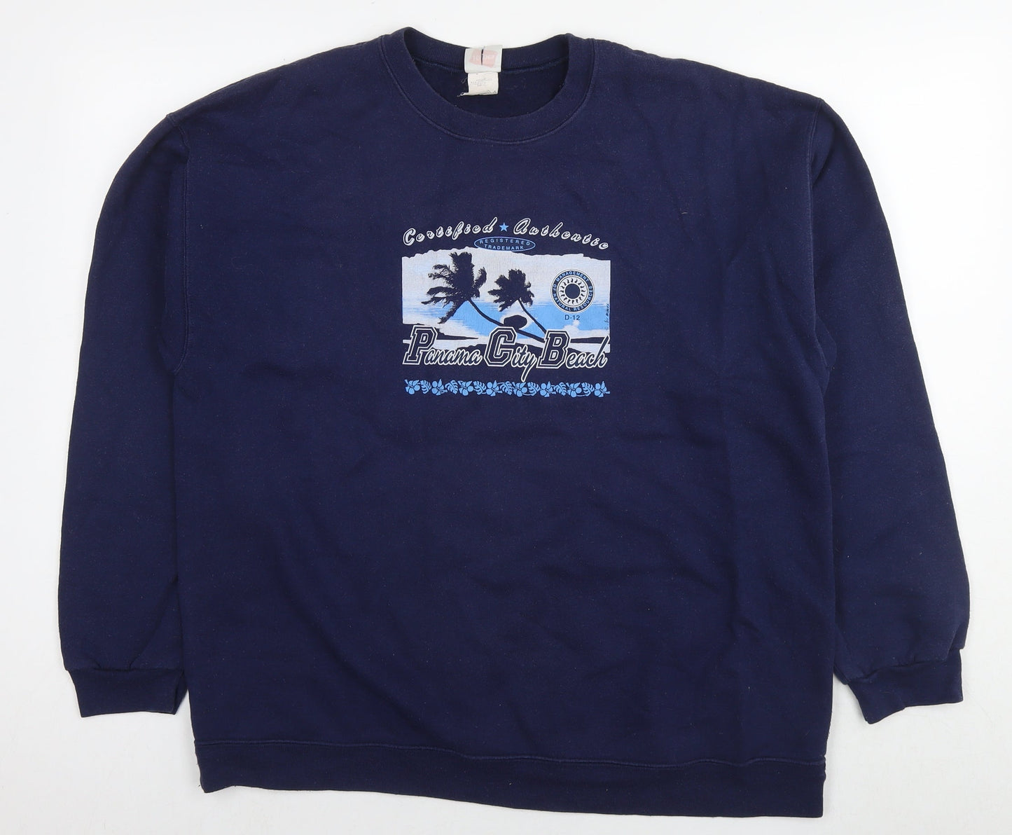 Hanes Womens Blue Cotton Pullover Sweatshirt Size M Pullover - Panama City Beach