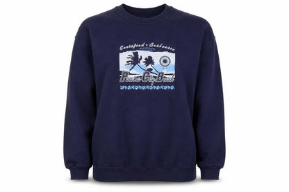 Hanes Womens Blue Cotton Pullover Sweatshirt Size M Pullover - Panama City Beach
