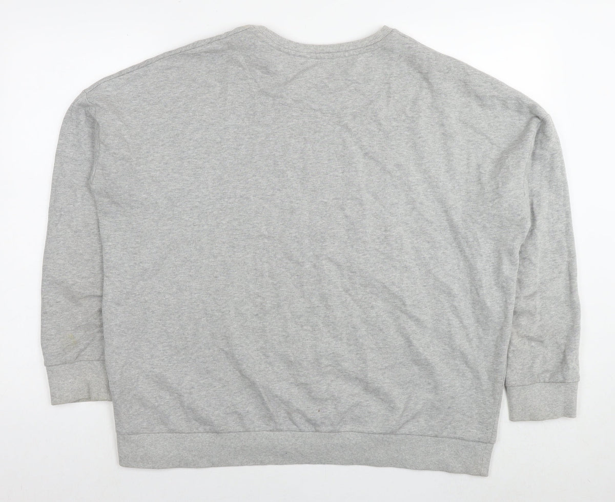 acdc Womens Grey Cotton Pullover Sweatshirt Size 18 Pullover - Logo